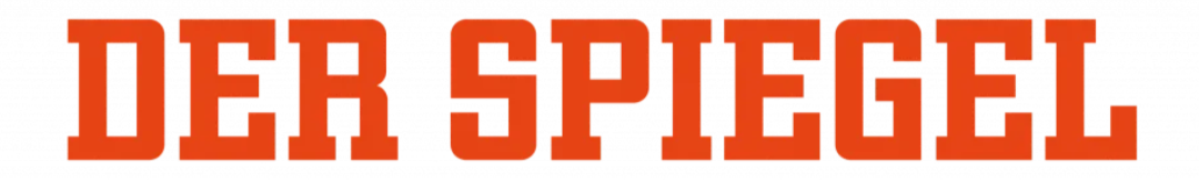 Rotes Logo von "Der Spiegel" auf transparentem Hintergrund in Großbuchstaben.