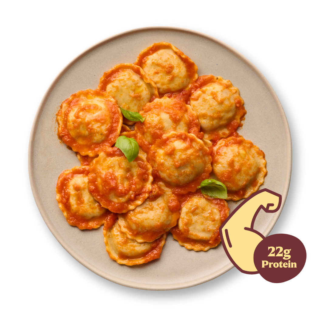 High Protein Beef Ravioli