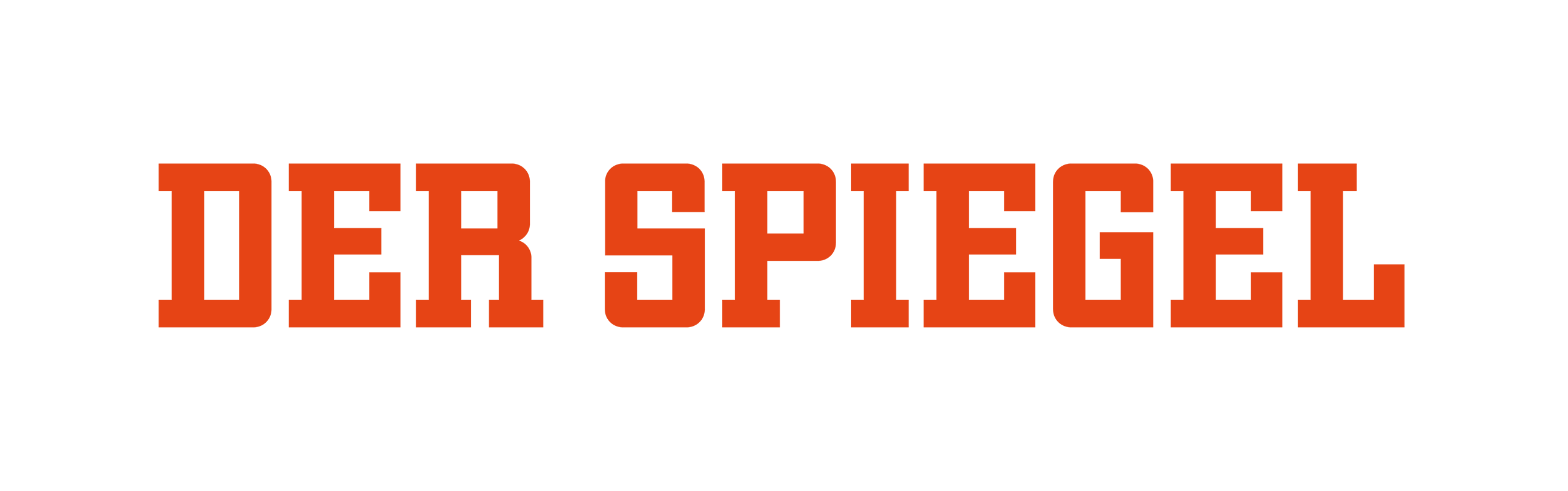 Rotes Logo mit der Aufschrift "Der Spiegel" in Großbuchstaben auf weißem Hintergrund.