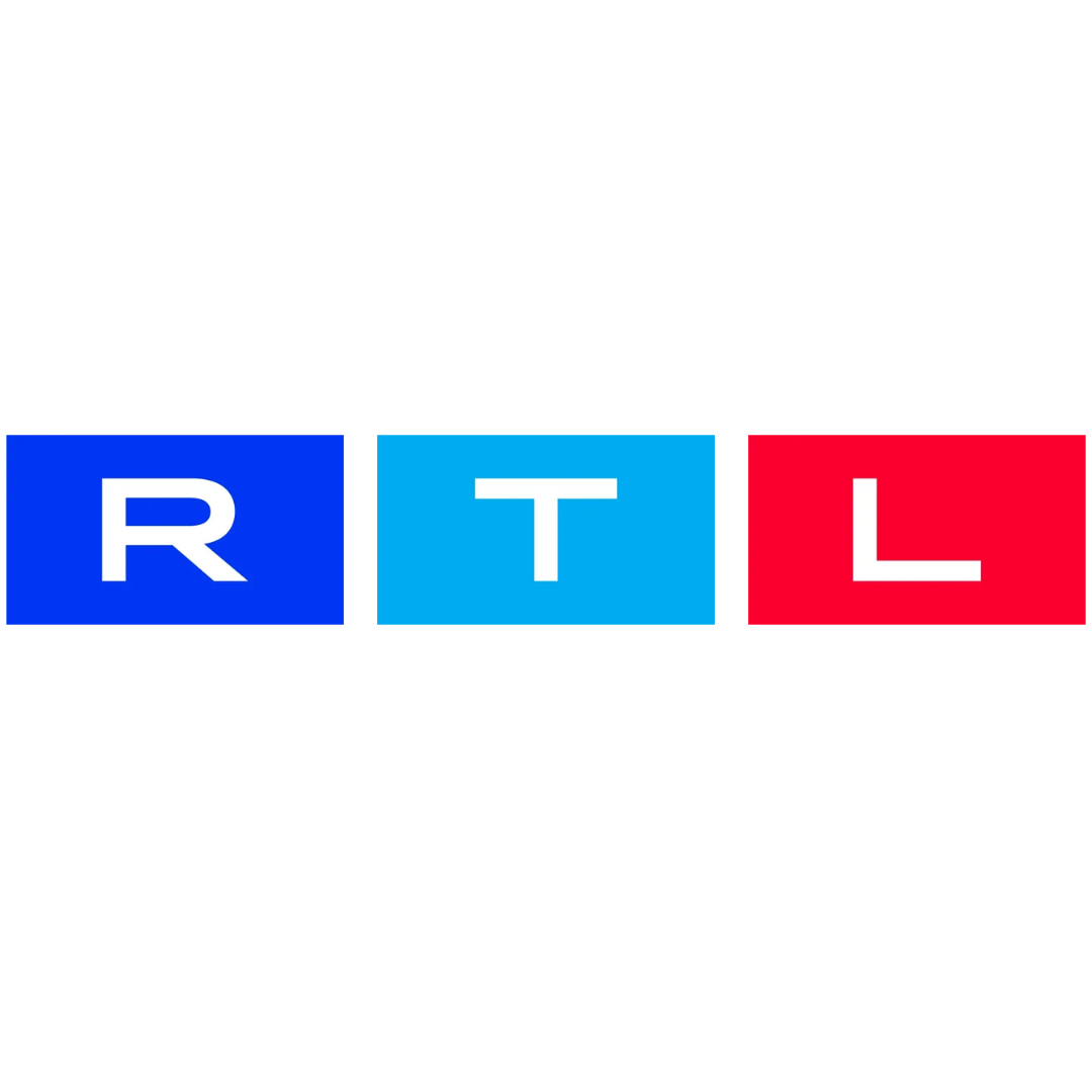 Logo mit den Buchstaben "R" auf blauem, "T" auf hellblauem und "L" auf rotem Hintergrund.